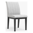 Pemberly Row Upholstered Set of 2 Dining Side Chairs in Vintage Black