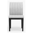 Pemberly Row Upholstered Set of 2 Dining Side Chairs in Vintage Black