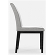 Pemberly Row Upholstered Set of 2 Dining Side Chairs in Vintage Black