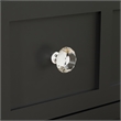 Pemberly Row Modern 8 Drawer Dresser with Crystal Knobs in Black
