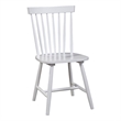 Pemberly Row Set of 2 Spindle Back Wood Side Chairs in White