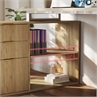 Pemberly Row L-Shaped Computer Desk with 3 Drawers in Light Wood