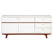 Pemberly Row 64.5 in. W Wood TV Console with 3 Drawers in White