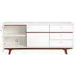 Pemberly Row 64.5 in. W Wood TV Console with 3 Drawers in White