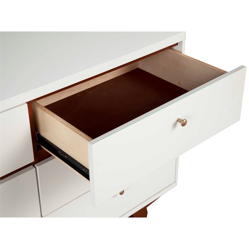 Pemberly Row 64.5 in. W Wood TV Console with 3 Drawers in White
