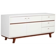 Pemberly Row 64.5 in. W Wood TV Console with 3 Drawers in White