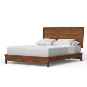 Pemberly Row California King Platform Bed in Honey Maple (Brown)