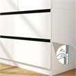 Pemberly Row Modern Armoire Wardrobe with 2 Doors and 2 Drawers in White
