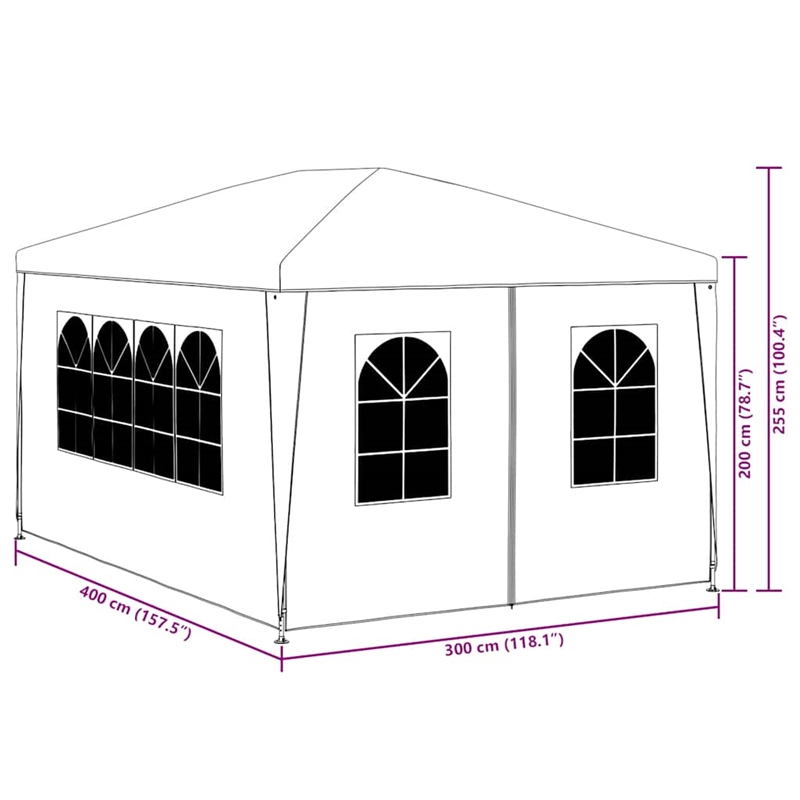 Pemberly Row 9.8 x 13.1 ft Polyethylene Party Tent in Blue