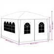 Pemberly Row 9.8 x 13.1 ft Polyethylene Party Tent in Blue