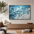 Pemberly Row Ocean Waves Mixed Media Wall Art in Aluminum Frame
