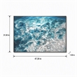 Pemberly Row Ocean Waves Mixed Media Wall Art in Aluminum Frame