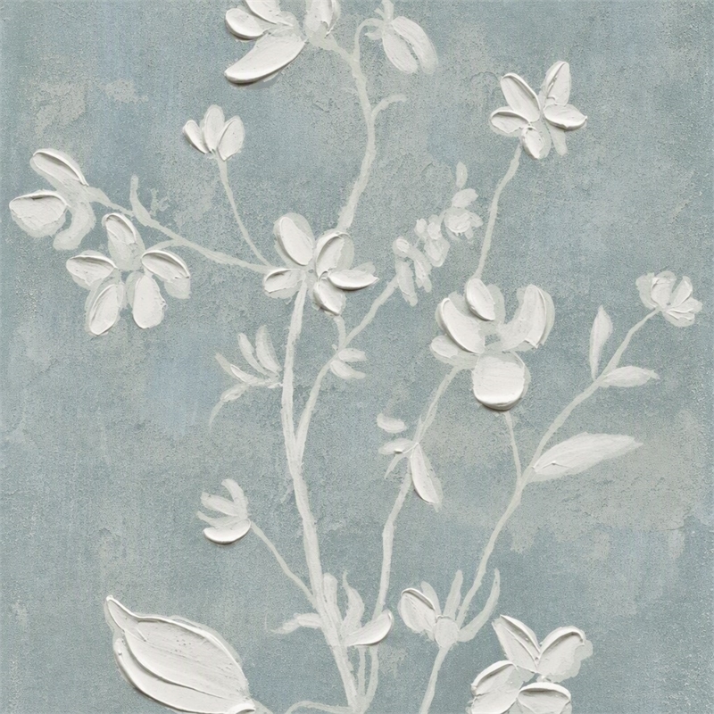 Pemberly Row Whispering Blooms Canvas Wall Art in Dark Wood Frame 20