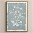 Pemberly Row Whispering Blooms Canvas Wall Art in Dark Wood Frame 20