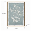 Pemberly Row Whispering Blooms Canvas Wall Art in Dark Wood Frame 20