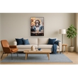 Pemberly Row Chimpanzee Canvas Wall Art Black Wood Frame 28