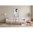 Pemberly Row White Silhouette Framed Canvas Wall Art Black Wood Frame