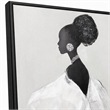 Pemberly Row White Silhouette Framed Canvas Wall Art Black Wood Frame