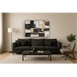 Pemberly Row Golden Noir Fusion Canvas Wall Art Gold Wood Frame 60