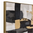 Pemberly Row Golden Noir Fusion Canvas Wall Art Gold Wood Frame 60