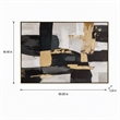 Pemberly Row Golden Noir Fusion Canvas Wall Art Gold Wood Frame 60