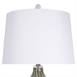 Pemberly Row Verdant Glow Table Lamp Set in Green Art Glass