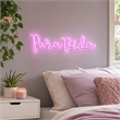 Pemberly Row Pink Pura Vida LED Neon Sign on Acrylic Wall Decor