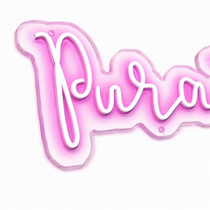 Pemberly Row Pink Pura Vida LED Neon Sign on Acrylic Wall Decor