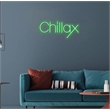 Pemberly Row Green Chillax LED Neon Sign on Acrylic Wall Decor