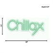 Pemberly Row Green Chillax LED Neon Sign on Acrylic Wall Decor