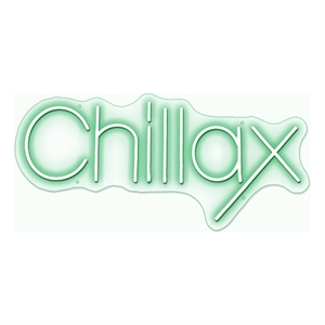 Pemberly Row Green Chillax LED Neon Sign on Acrylic Wall Decor