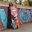 Pemberly Row Neon Skateboard Wall Art with Multi-Color LED Lights