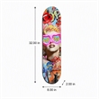 Pemberly Row Neon Skateboard Wall Art with Multi-Color LED Lights