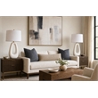 Pemberly Row White Sculptural Ceramic Table Lamp Set with Linen Shade