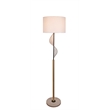 Pemberly Row Spiral Marble Floor Lamp in Matte Black with Gold Finish