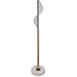 Pemberly Row Spiral Marble Floor Lamp in Matte Black with Gold Finish