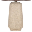 Pemberly Row Ceramic Table Lamp Natural Rock Base Set of 2 in Brown