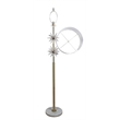 Pemberly Row Crystal Bloom Floor Lamp with Marble Base in Soft Gold