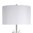 Pemberly Row Crystal Bloom Floor Lamp with Marble Base in Soft Gold