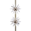 Pemberly Row Crystal Bloom Floor Lamp with Marble Base in Soft Gold