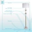 Pemberly Row Crystal Bloom Floor Lamp with Marble Base in Soft Gold