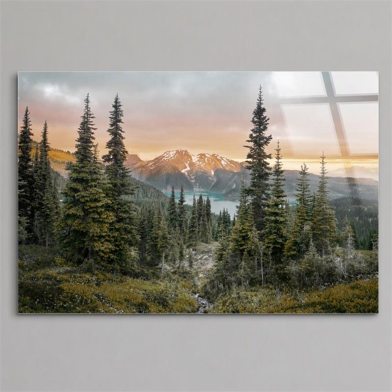 Pemberly Row Frameless Multi-Color Tempered Glass Wall Art 60