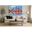 Pemberly Row Multi-Color Cityscape Wall Art on Tempered Glass - 60