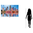 Pemberly Row Multi-Color Cityscape Wall Art on Tempered Glass - 60