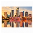 Pemberly Row Multi-Color Cityscape Wall Art on Tempered Glass - 60