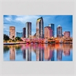 Pemberly Row Multi-Color Cityscape Wall Art on Tempered Glass - 60