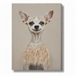 Pemberly Row Contemporary Canvas Wall Art Multi-Color Pup Design - 30