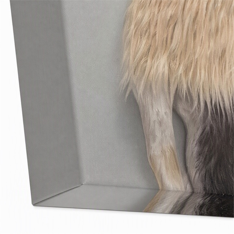 Pemberly Row Contemporary Canvas Wall Art Multi-Color Pup Design - 30