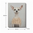 Pemberly Row Contemporary Canvas Wall Art Multi-Color Pup Design - 30