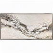 Pemberly Row White Snowy Drift Framed Canvas Wall Art in Silver Frame